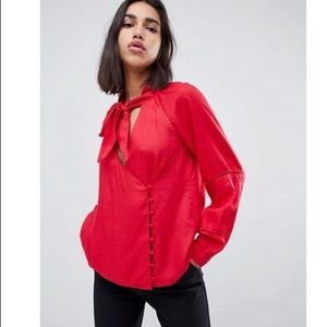 Red ASOS blouse